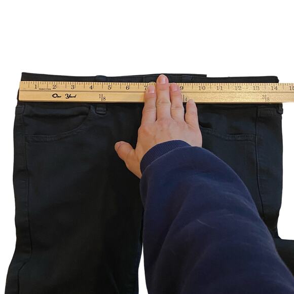 American Eagle Jeans Womens Sz 4 Reg Black Jeggings Stretch Ripped Grunge Gothic - Picture 9 of 12